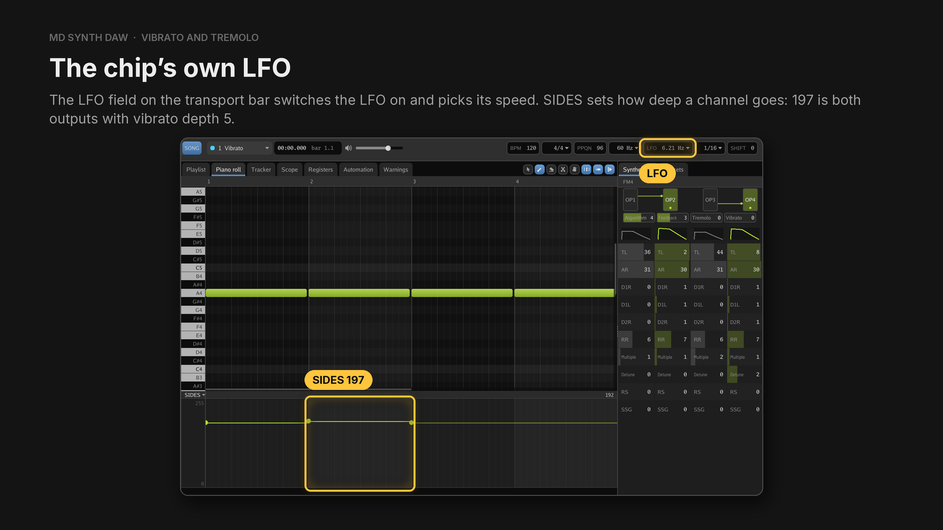 The LFO field and SIDES 197